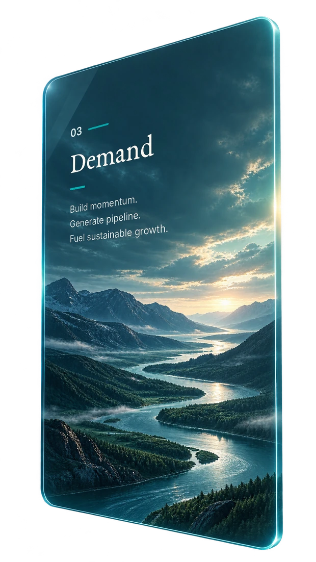 Demand. Build momentum. Generate pipeline. Fuel sustainable growth.
